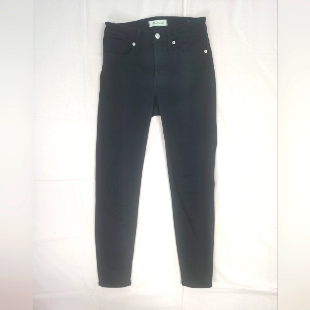 Madewell Women's 9" High Rise Skinny Black Denim Jeans 25
